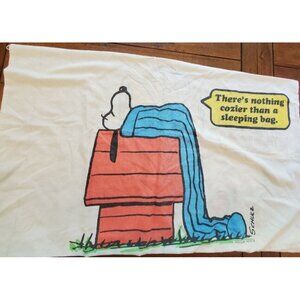 Peanuts Cartoon Pillowcase SNOOPY & LINUS by‎ Charles Schulz 30Lx20W Doubleside